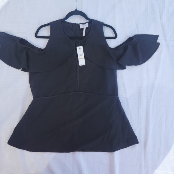 Laundry By Shelli Segal Tops - Laundry By Shelli Segal Elegant Black Cold Shoulder Top